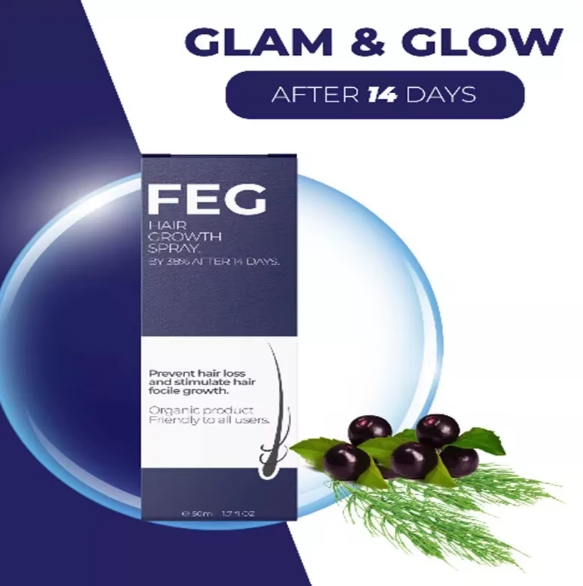 🌿✨ FEG Hair Growth Spray – Stop Hair Fall, Regrow Naturally & Strengthen Roots 💧💪