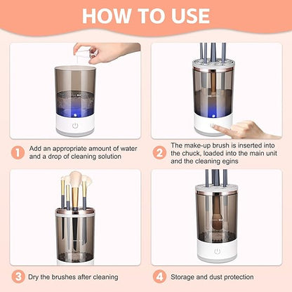 ✨ Automatic Multi Brush Cleaner – Sonic Vibration Makeup Brush Washer 🧼💄 |