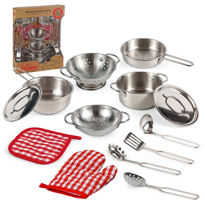 👩‍🍳 Kids Kitchen Set – Pretend Cooking Playset with Utensils, Food & Light/Sound Effects 🎵✨