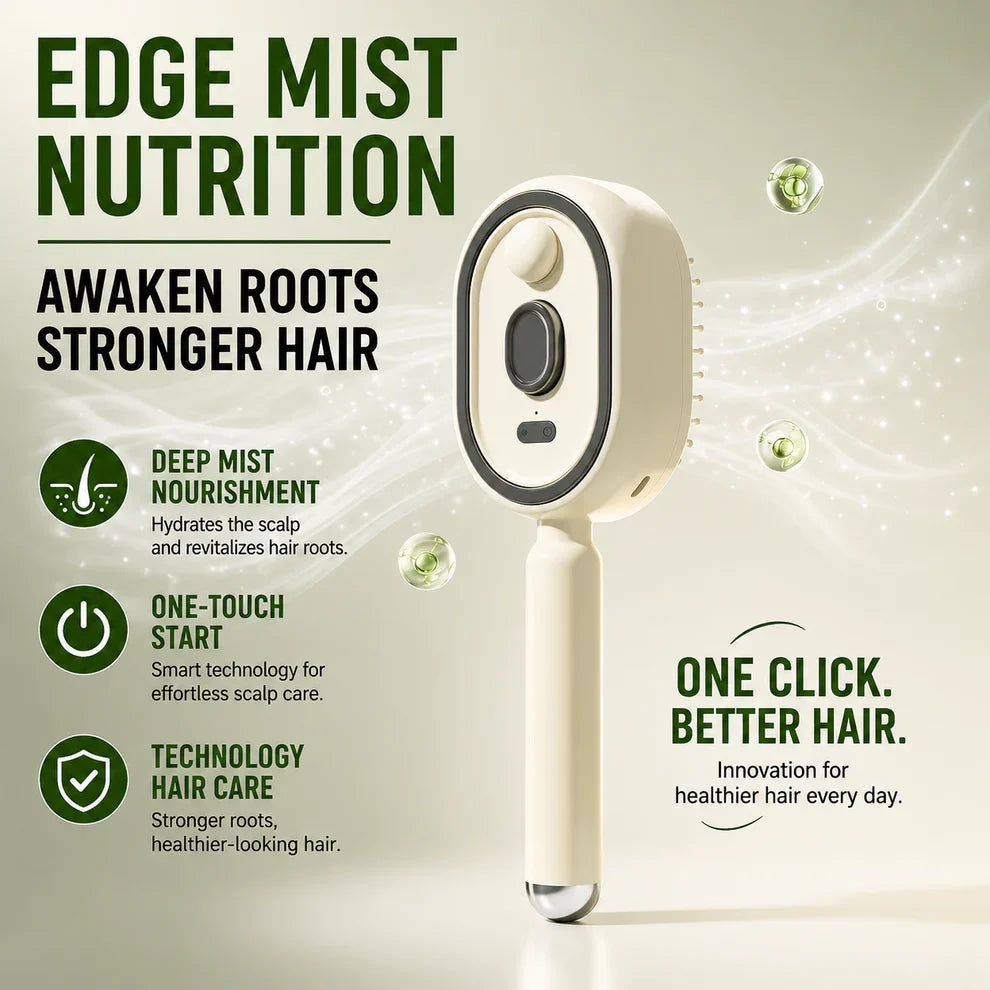 3-in-1 Electric Mist Spray Scalp Massage & Hair Therapy Brush